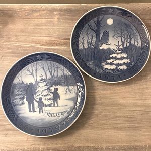 Set of 2 Vintage Royal Copenhagen Collector’s Holiday Plates